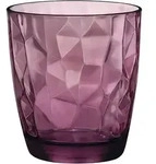 Bormioli Rocco Satz von 6 Wassergl&auml;sern Diamond, Violett, Glas Cl 30,5