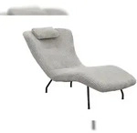 SalesFever Relaxliege mit Nackenkissen | Bezug Texturstoff | Gestell Metall...