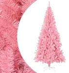 vidaXL K&uuml;nstlicher Weihnachtsbaum mit St&auml;nder Rosa 210 cm PVC