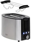 Camry CR 3215 Toaster Edelstahl mit Br&ouml;tschenaufsatz LED Funktion