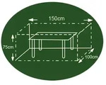 Abdeckhaube anthrazit f&uuml;r Tisch eckig Schutzh&uuml;lle M&ouml;belabdeckung 150x100x75cm