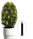 Lumineo LED Durawise Buxus-Netz Twinkle Effekt &Oslash; 80cm schwarz/warmes weiss