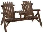 Outsunny - Gartenbank - L157 x B88 x H103 cm - braun