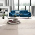 SalesFever Couchtisch rund | 360 Grad drehbar | Fiberglas | B 90 x T 90 x H 42...