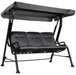 Outsunny - Hollywoodschaukel - L200 x B120 x H170 cm - schwarz