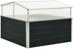 vidaXL Gew&auml;chshaus Anthrazit 100x100x77 cm Verzinkter Stahl