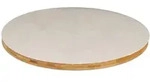 Relaxdays Pizzabrett Bambus 2er Set, runde Pizzateller 33 cm &Oslash;, inkl. Backpapier,