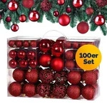 Casaria Christbaum Kugeln 100tlg. - rot