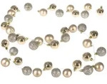 Casaria Lichterkette mit Weihnachtskugel champagne - 2m - Timerfunktion