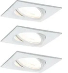 Paulmann LED Einbauleuchte 3-Step-Dim Nova Coin 3-Step-Dim Basisset schwenkbar eckig