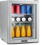 Klarstein Brooklyn 42 Mini-K&uuml;hlschrank Glast&uuml;r LED Ablage Silber