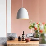 SalesFever H&auml;ngelampe 30 cm | 1-flammig | Lampenschirm Beton | Aufh&auml;ngung Metall 