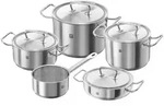 Zwilling Twin Classic Edelstahl Kochgeschirr-Set 9-tlg., 2x Kochtopf, 1x Bratentopf,