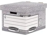 Bankers Box System FastFold Pappkarton Archivbox Grau 333mm x 290mm x 390mm 10 St&uuml;ck