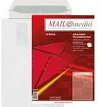 MAILmedia Versandtasche B4 mit Fenster haftklebend wei&szlig; 120g 10 St&uuml;ck