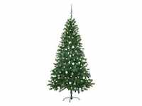 vidaXL Künstlicher Weihnachtsbaum mit LEDs & Kugeln 180 cm Grün