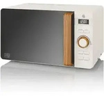 SWAN SM22036WHTNEU Digitale Mikrowelle 20L Modernes Design Nordic, 6 Betriebsebenen,