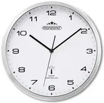 Monzana Funk Wanduhr Funkuhr 31cm Wei&szlig; Silber