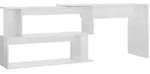 vidaXL Eckschreibtisch Hochglanz-Wei&szlig; 200x50x76 cm Holzwerkstoff
