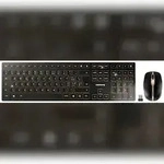 CHERRY JD-9100CH-2 Kabellos, Funk Tastatur, Maus-Set Schweiz, QWERTZ Schwarz
