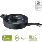 Berndes Schmorpfanne Glasdeckel Gegengriff b.green Alu Recycled Induction schwarz 28