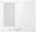 Klarstein Delicatessa 60 Hybrid Einbaukochfeld Induktion 4 Zonen 7000W Wei&szlig;es Glas