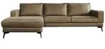 KAWOLA Sofa BLOOM Ecksofa Leder camel Recamiere links