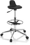 Arbeitsstuhl / Arbeitshocker TOP WORK 03 I PU Schaum schwarz hjh OFFICE