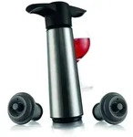Weinpumpe Edelstahl mit 2x Stopfen von Vacu Vin