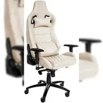 CLP B&uuml;rostuhl Keren Echtlederbezug Echtleder HBT: 133x70x64 cm creme
