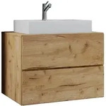 VCM Badm&ouml;bel Waschtisch Lendas Honig-Eiche H. 52 x B. 80 x T. 52 cm