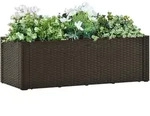 vidaXL Garten-Hochbeet mit Selbstbew&auml;sserungssystem Mokka 100x43x33 cm
