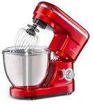 Klarstein Bella Mini R&uuml;hrmaschine 1200 W 6 Stufen 4 Liter Edelstahl Pulsfunktion Rot