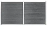 vidaXL Gartenzaun WPC 353&times;186 cm Grau
