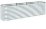 vidaXL Garten-Hochbeet 320x80x81 cm Verzinkter Stahl Silbern