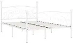 vidaXL Bettgestell mit Lattenrost Wei&szlig; Metall 160 &times; 200 cm