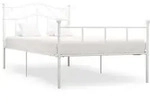 vidaXL Bettgestell Wei&szlig; Metall 90&times;200 cm