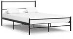 vidaXL Bettgestell Schwarz Metall 120x200 cm