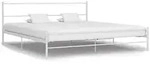 vidaXL Bettgestell Wei&szlig; Metall 160&times;200 cm