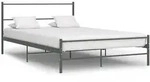 vidaXL Bettgestell Grau Metall 160&times;200 cm