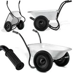 Gardebruk Schubkarre 2 Rad 150kg 100L Stahlfelge 2 Luftreifen