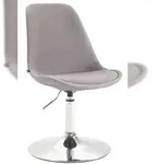 CLP Esszimmerstuhl Maverick Samt Samt HBT: 76x48x57 cm grau chrom