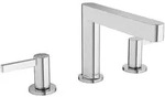 hansgrohe Finoris 3-Loch Waschtischarmatur 110 mit Push-Open Ablaufgarnitur, Chrom