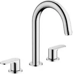 hansgrohe Vernis Blend 3-Loch Waschtischarmatur mit Zugstangen-Ablaufgarnitur, Chrom