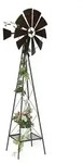 DanDiBo Windrad Metall 170 cm kugelgelagert Braun Windspiel Gartenstecker 96019