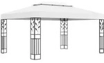 vidaXL Pavillon mit Doppeldach 3x4 m Wei&szlig;
