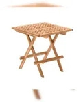 M&ouml;bilia Gartentisch quadratisch 50 cm aus Teak Holz | klappbar | B 50 x T 50 x H 50