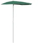 vidaXL Halb-Sonnenschirm mit Mast 180x90 cm Gr&uuml;n