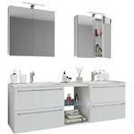 VCM Badm&ouml;bel Waschtisch Badinos Wei&szlig; H. 112 x B. 155 x T. 46 cm