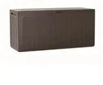 Prosperplast - 280 Liter Boardebox Gartentruhe aus dunkelockerfarbenem Kunststoff,